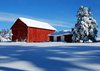 red barn in snow  1