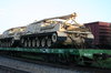 military tanks on train